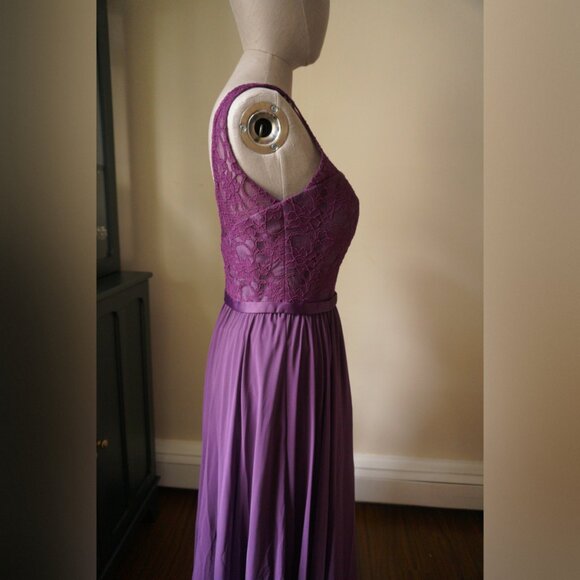 💜 Morilee Madeline Gardner Style 714 Bridesmaid/Formal Gown - US 12 - Eggplant - Picture 5 of 12